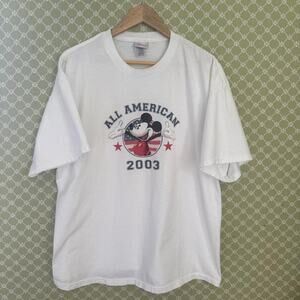 Vintage 2003 white Disney Mickey Mouse American t shirt